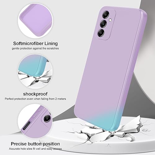 Miniatura 2 de Funda de silicona compatible con Samsung Galaxy A14 5G4G, cuerpo completo, sedosa, suave al tacto, con protección para cámara, a prueba de golpes,