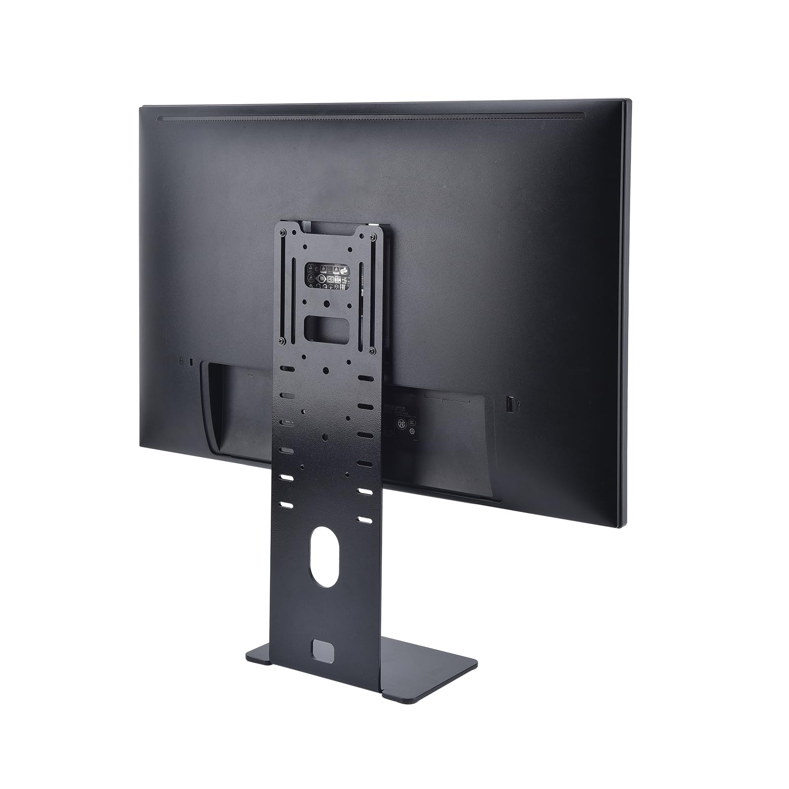 Supporto nero ultrasottile per monitor 13-27", VESA 75/100. Solo monitor con cavo verso il basso o laterale