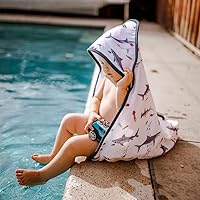 Vista 87 de Little Unicorn Toalla de baño con capucha de alta calidad, mezcla de algodón absorbente y rizo Tamaño más grande, 1-6 años (Adobe Checker)