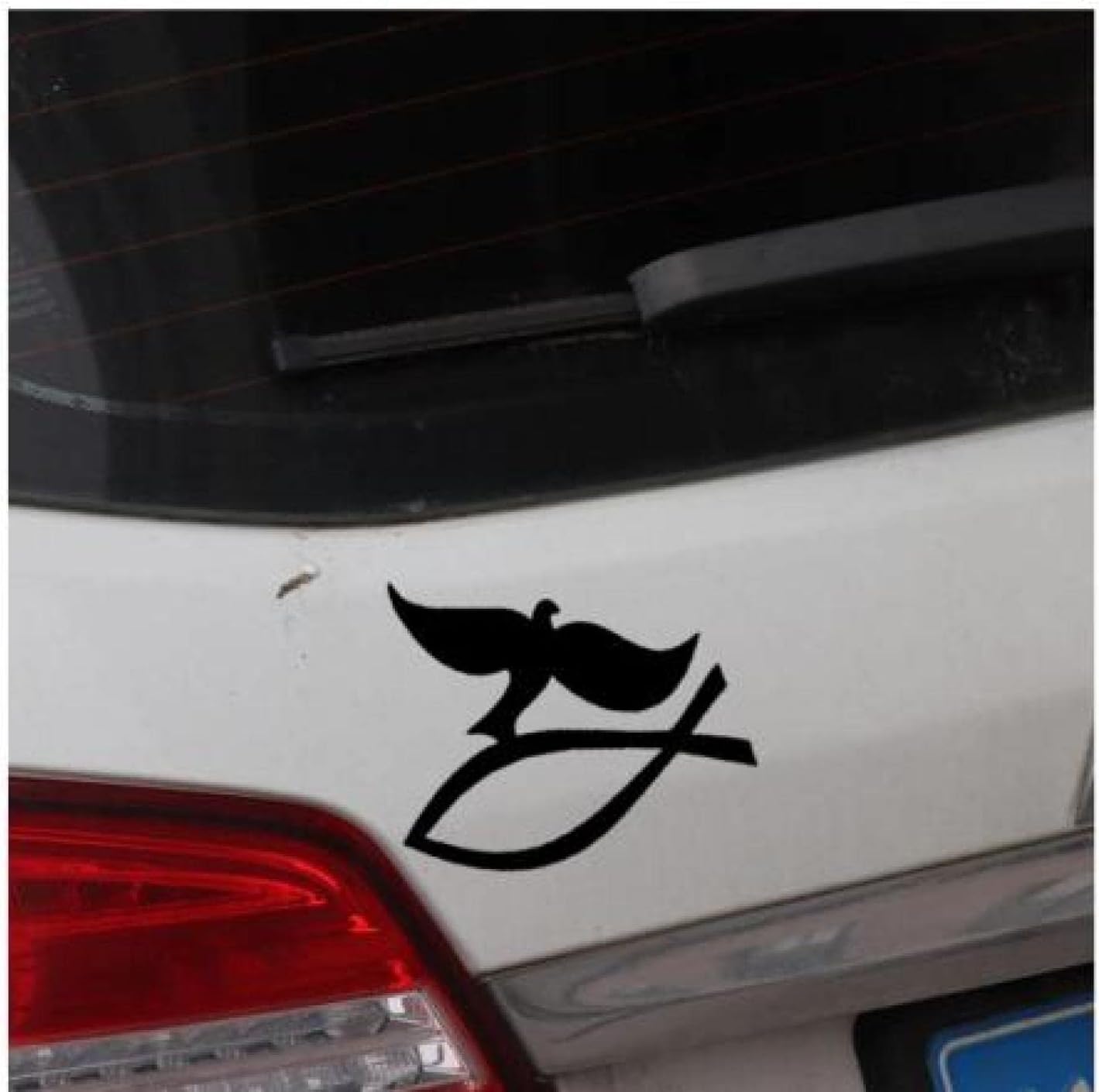 Amazon ステッカー 車 15cm 車のステッカーイエス魚シンボル鳩ゴールドビニールデカール装飾ブラック シルバー Hg17sd ステッカー デカール 車 バイク