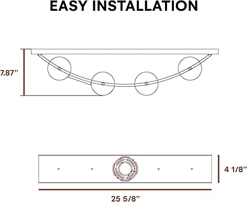 Miniatura 5 de Dorence Barra de luz de tocador para baño, accesorios de iluminación interior sobre espejo, pantalla de vidrio moderna, aplique de pared estilo