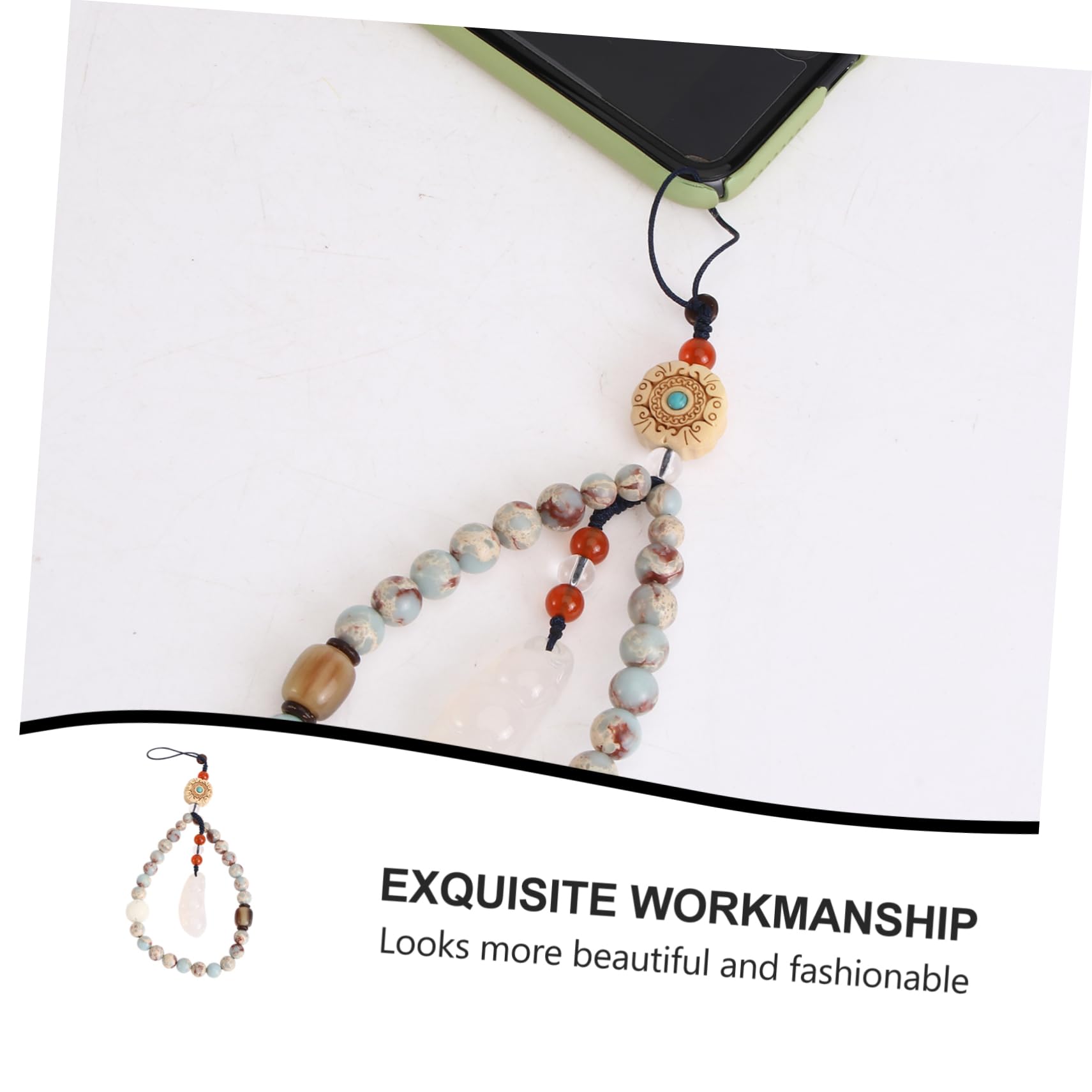 OSALADI 3piezas Cuerda Lanyard Para Teléfono Correa Decorativa Para Mano Diseño Retro De Perlas Compatible Móviles y Accesorios Móviles