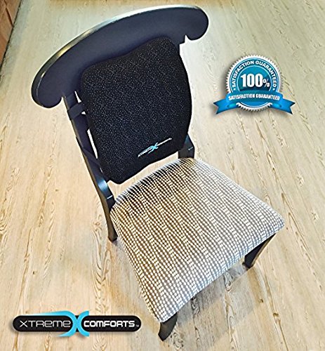 Xtreme Comforts Lumbar Pillow -100% Memory Foam Lumbar Cushion - Adjustable Strap/Carry Bag - Orthopedic Lumbar Support Pillow - Car Office Chair - Hypoallergenic Bamboo Washable Mesh Cover (3 Pack) - Thumbnail 6