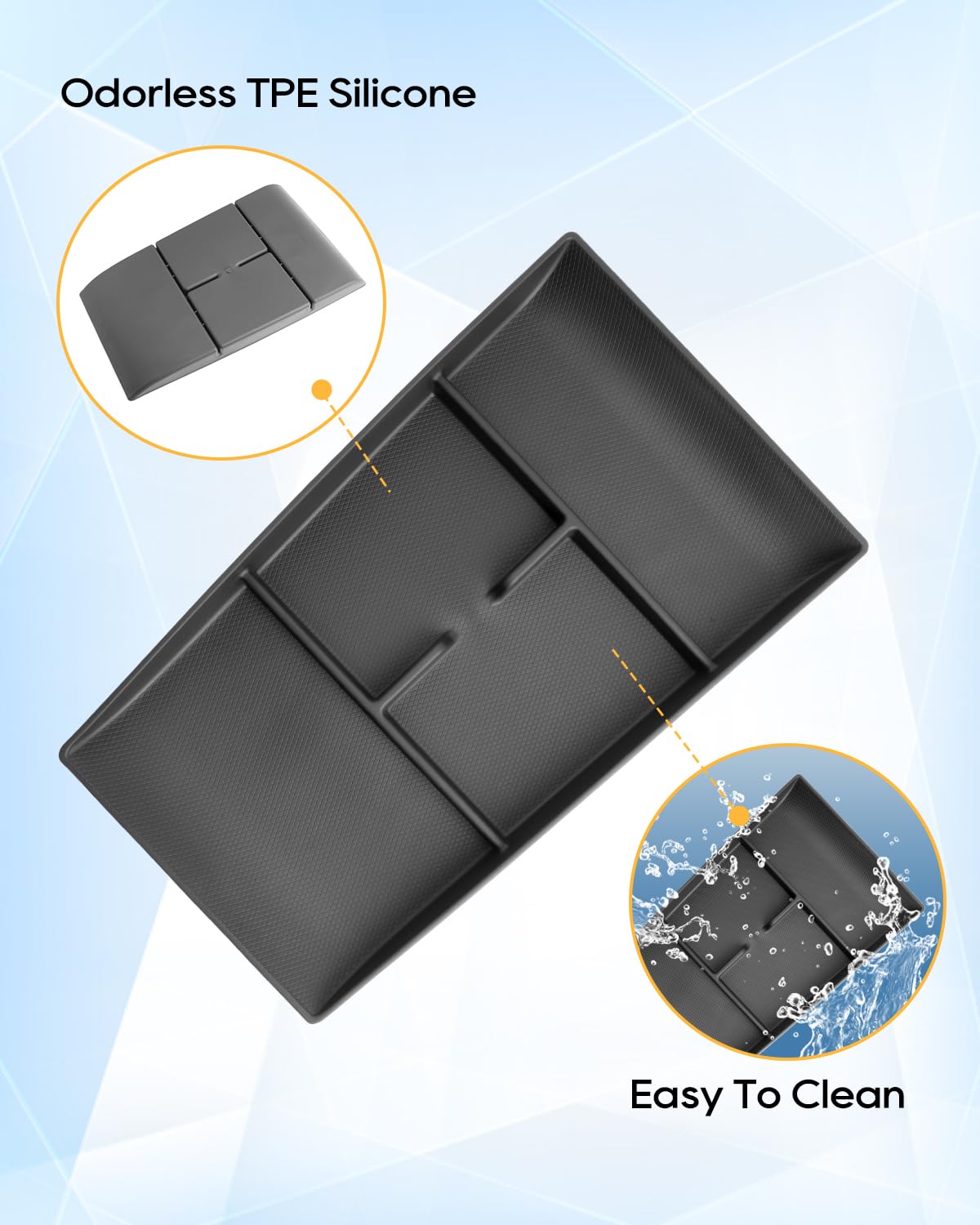 YEE PIN Per BYD Seal EV 2023 2024 2025, vassoio organizzatore nella parte inferiore della console centrale, scatola inferiore in silicone per auto, controllo centralizzato