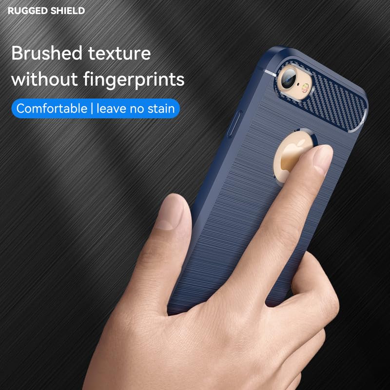 Image of Hybrid Carbon Fiber Back Case for iPhone 7 /8 (Blue)