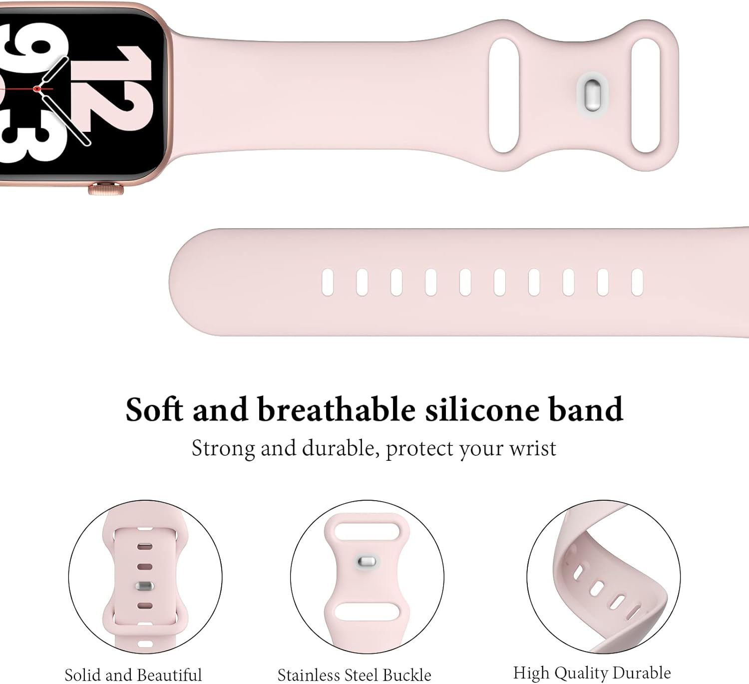 6 Pack Silicone Bands Compatible with Apple Watch Band 38mm 40mm 41mm 42mm 44mm 45mm 46mm 49mm Women Men, Soft Sport Strap Replacement Wristband for iWatch Series 11 10 9 8 SE 7 6 5 4 3 2 1 Ultra - Image 2
