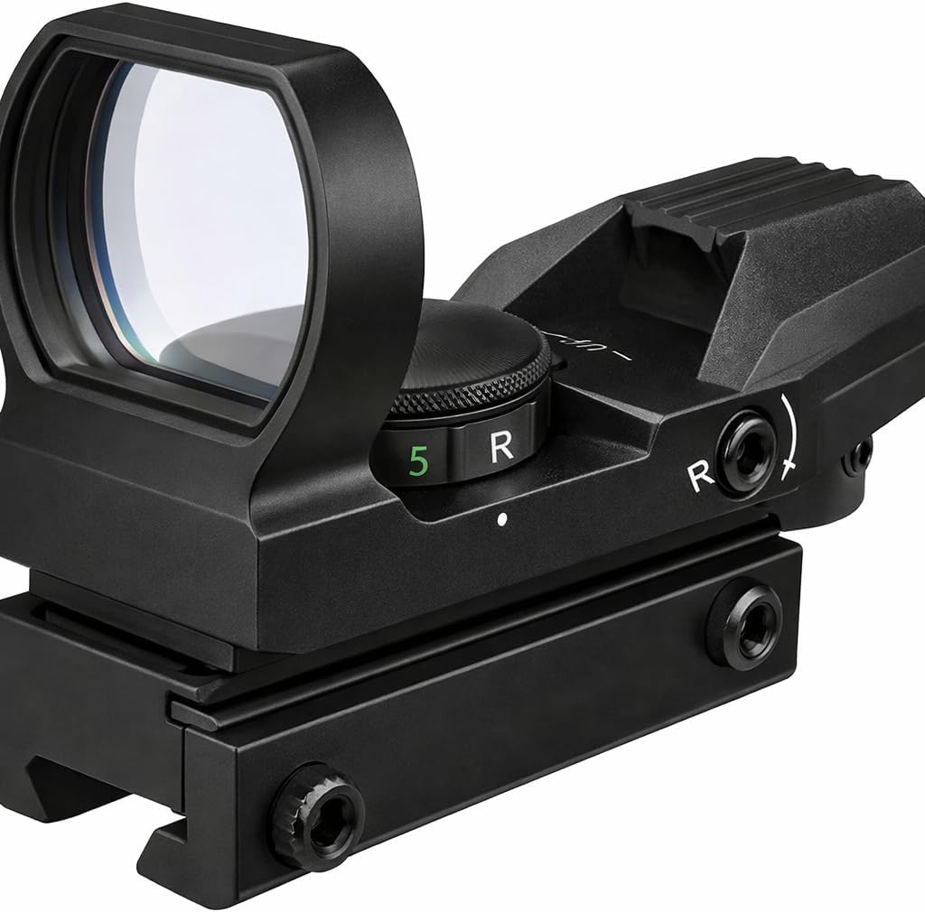 GOTICAL Red and Green Reflex Sight with 4 Reticles, 3/8" Dovetail Mount for Airgun Airsoft and .22 Rifle