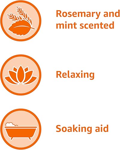 Miniatura 4 de Amazon Basics Epsom - Ayuda para remojar sal, aroma a romero y menta, 3 libras (paquete de 1) (anteriormente Solimo)