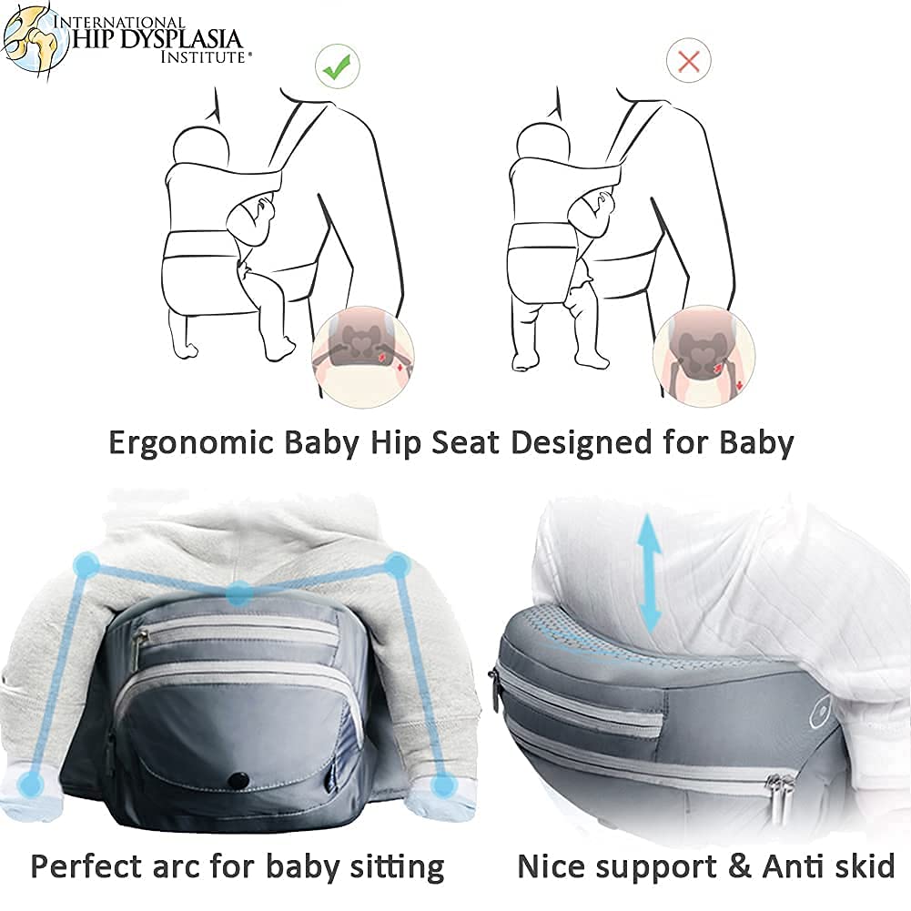 Bebear Bebamour Marsupio per trasportare il bambino sui fianchi, con 6 funzionalità in 1, classico, a zaino, per bambini da 0 a 36 mesi