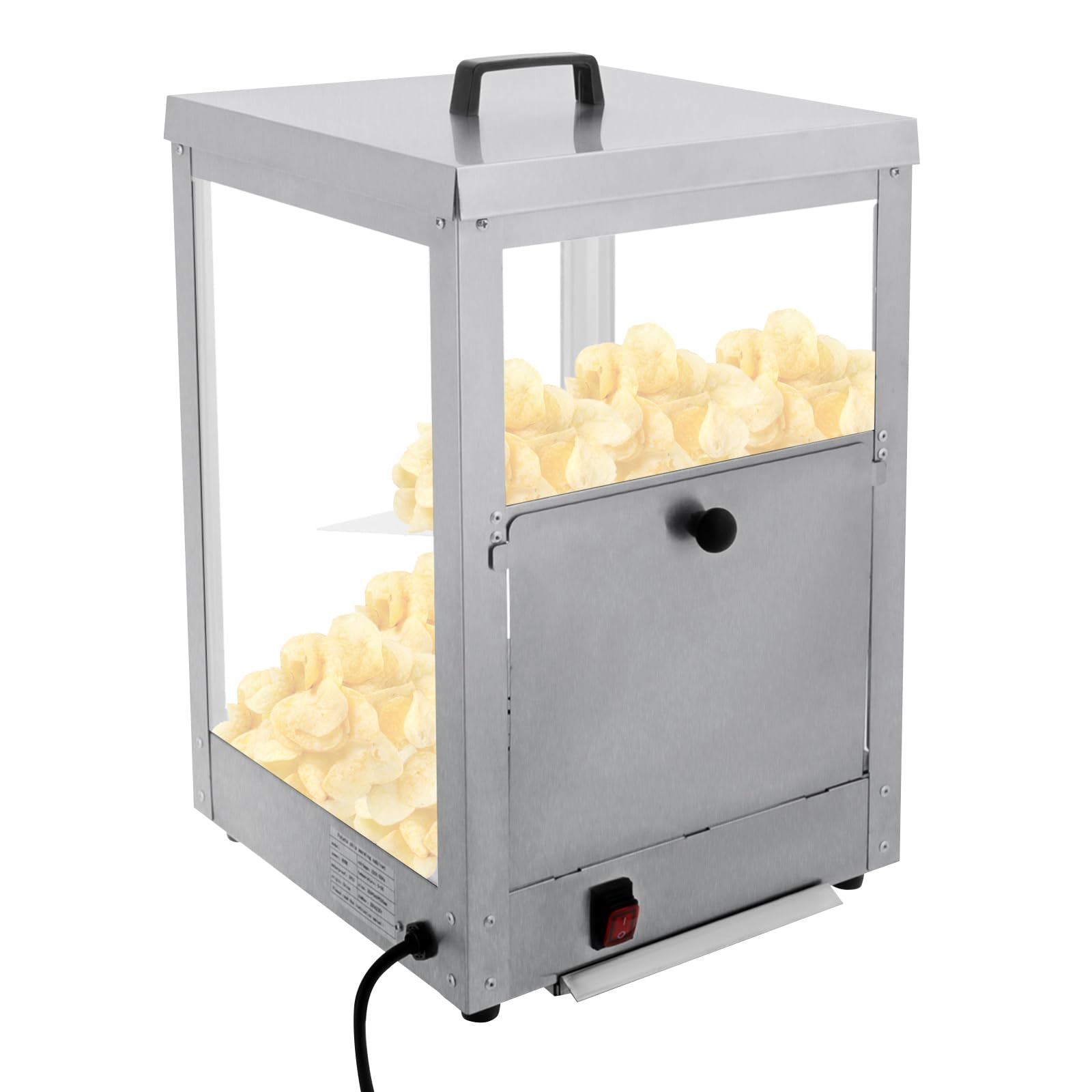 Nacho - Calentador de chips de acero inoxidable (300 W, 220 V, 35 L, 7,7 Gal, para patatas fritas, resistente al agua, 55 ℃/131 ℉)