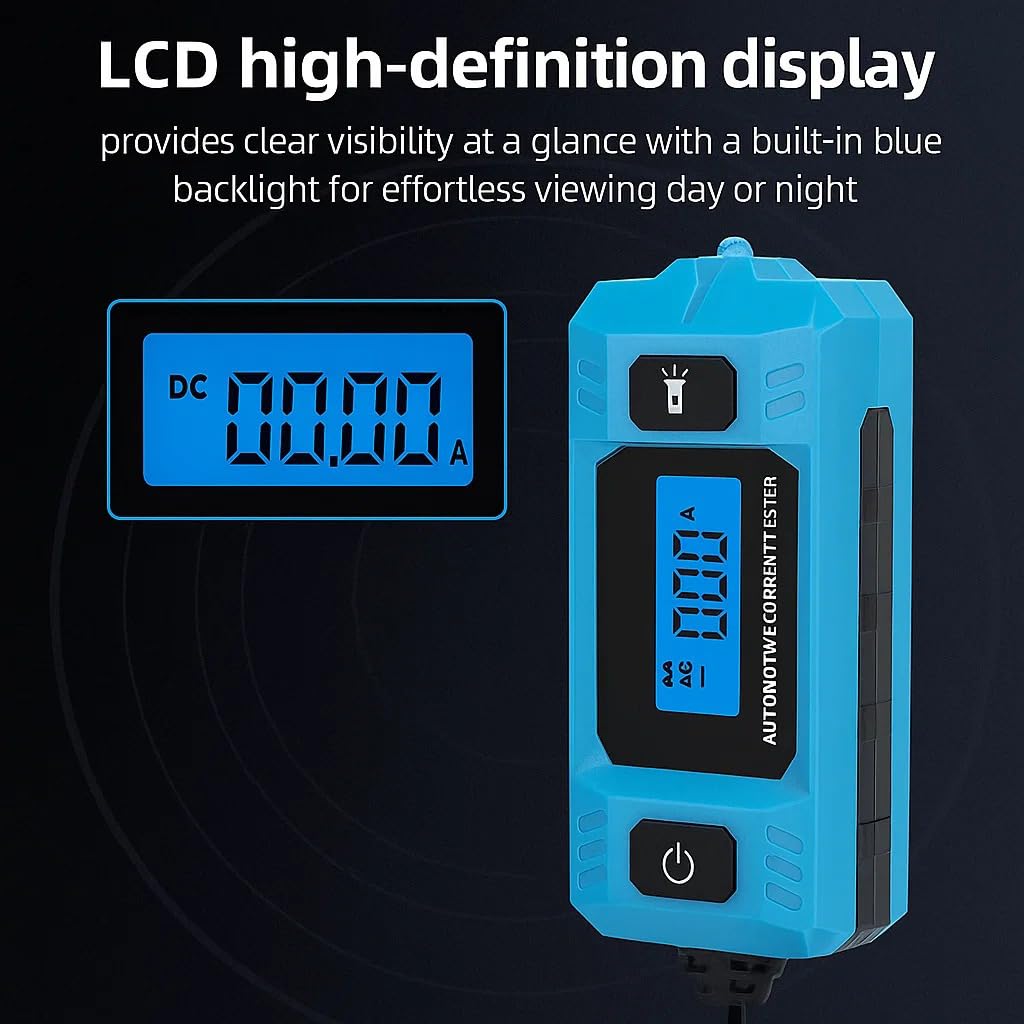 Automotive Circuit Fault Probe Tester – High-Accuracy Automotive Circuits Fault Finder with Backlit Display, Fast Plug-and-Play Automotives Circuit Fuse Tester for Cars, Trucks (1PC)