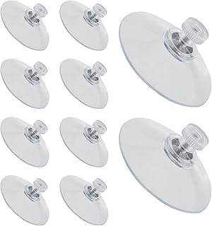 JianLing 10pcs Sucker Cup Suction Hook Clear Plastic Sucker Pad Holder with Knurled Nut Window Suckers Suction Pads