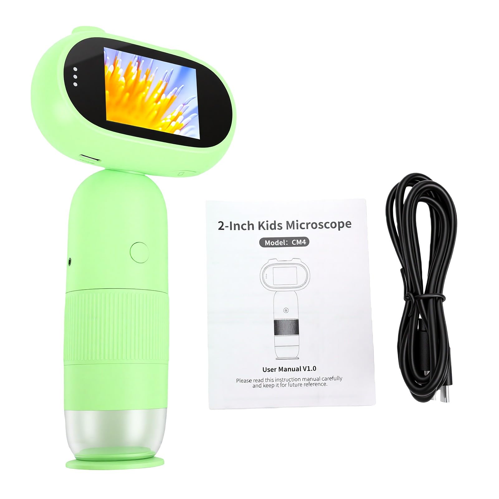 Microscopio Portátil Digital para Niños 1000X, 8 LED