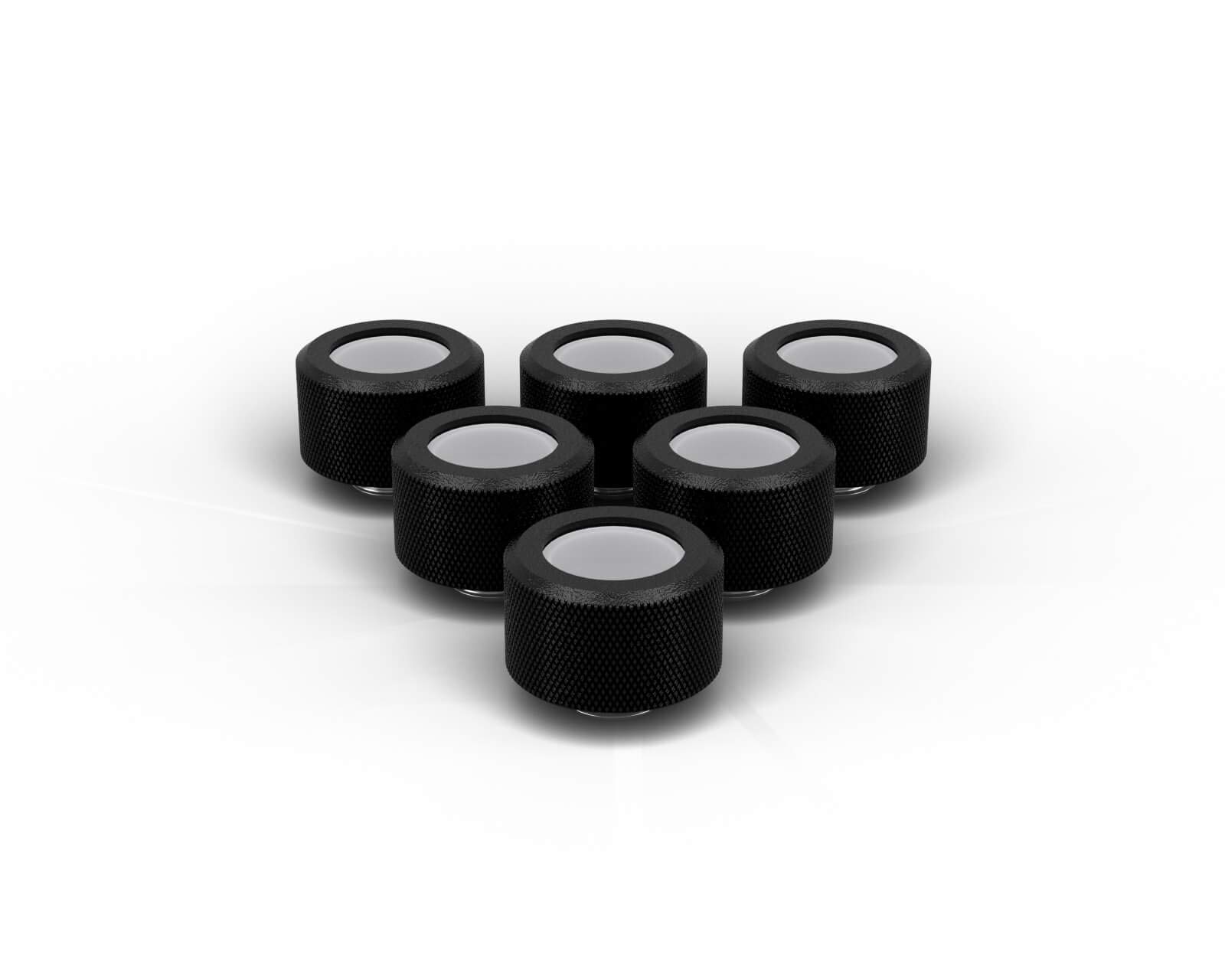 PrimoChill16mm OD Rigid SX Fitting - 6 Pack - TX Matte Black