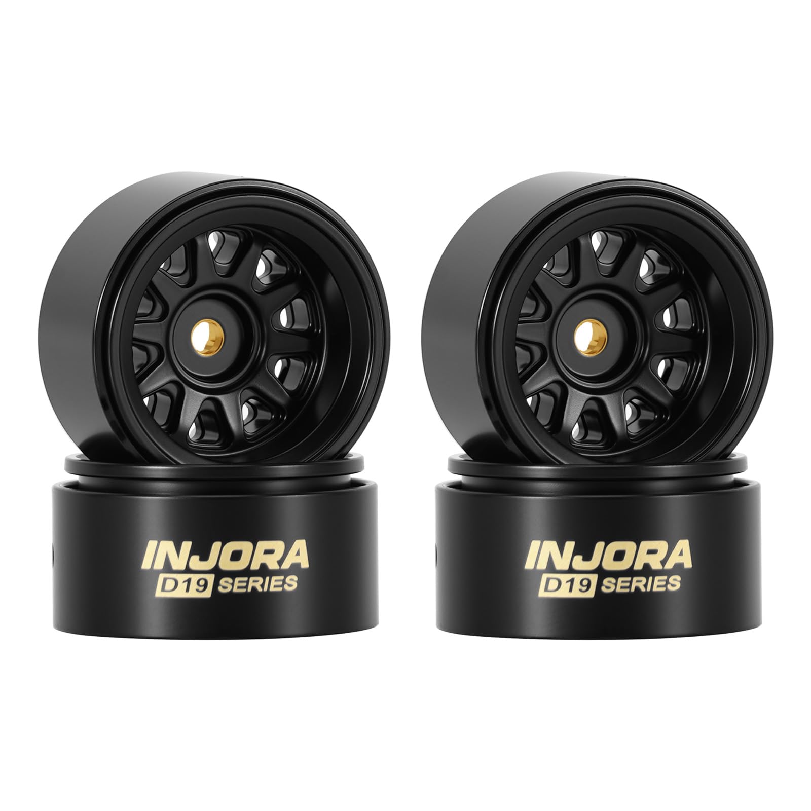 INJORA D19 0.7" Brass Beadlock Wheels for 1/30 Axial SCX30 (W7007)