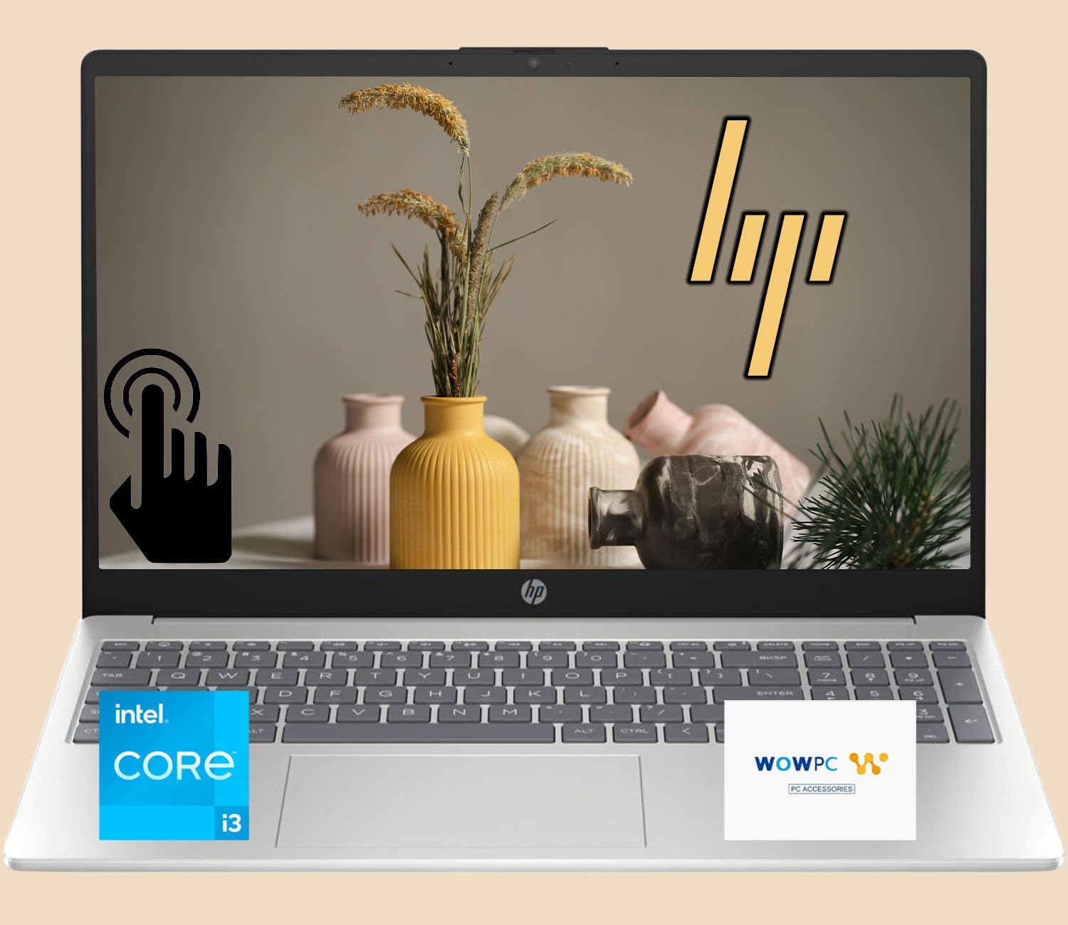 HP Pavilion Laptop, 15.6" HD Touchscreen, Intel i3-1315U, 16GB RAM 1TB SSD(512GB SSD+512GB Drive), Windows 11 Home, WiFi 6, HD Audio, HD Camera, Up to 10.25 Hrs Use, BrightView, w/WOWPC 3-in-1 Bundle