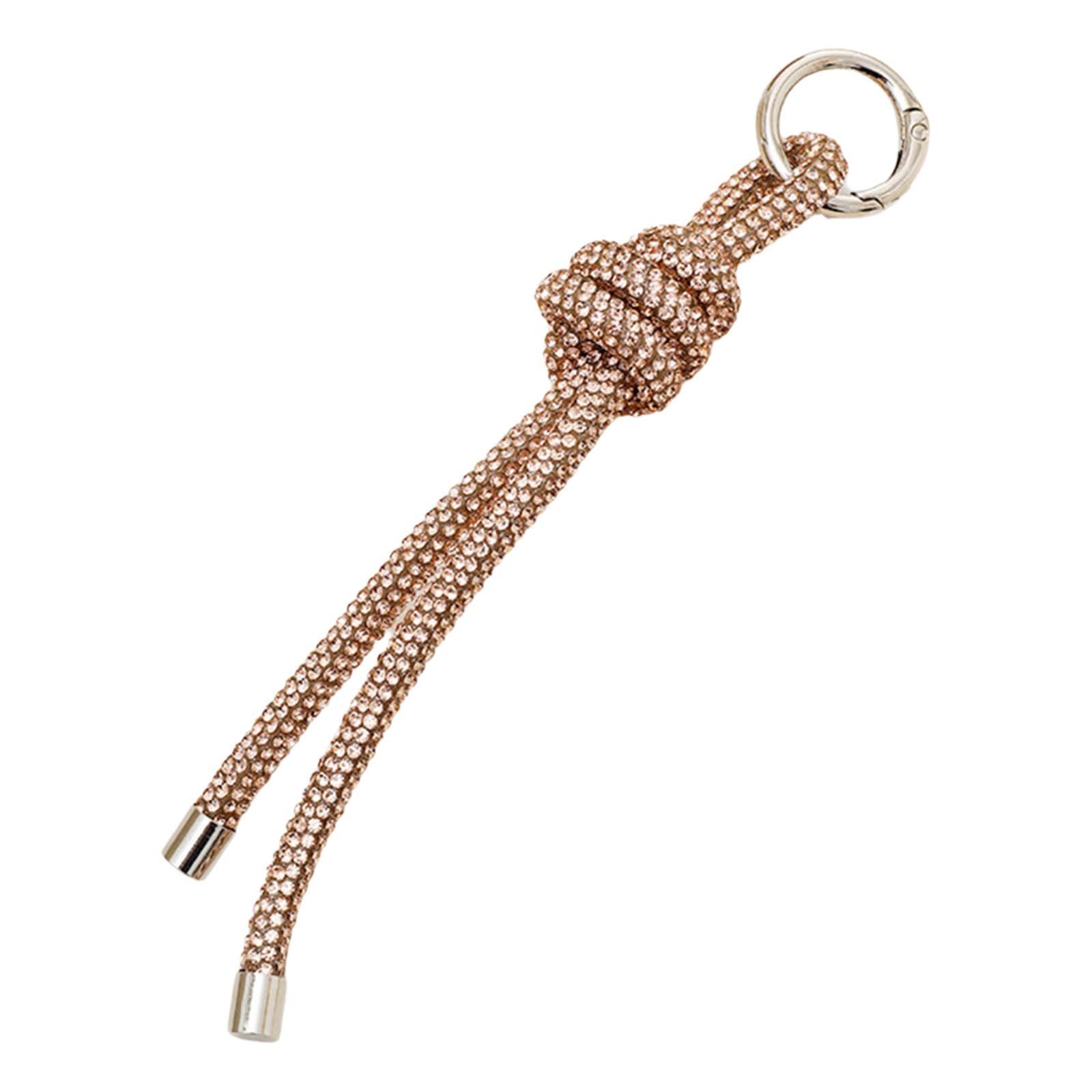 NEWFT Glittering Diamonds Hanging Rope Stylish Holder Trendy Rhinestones Hanging Rope Bag Adornment Female Accessory