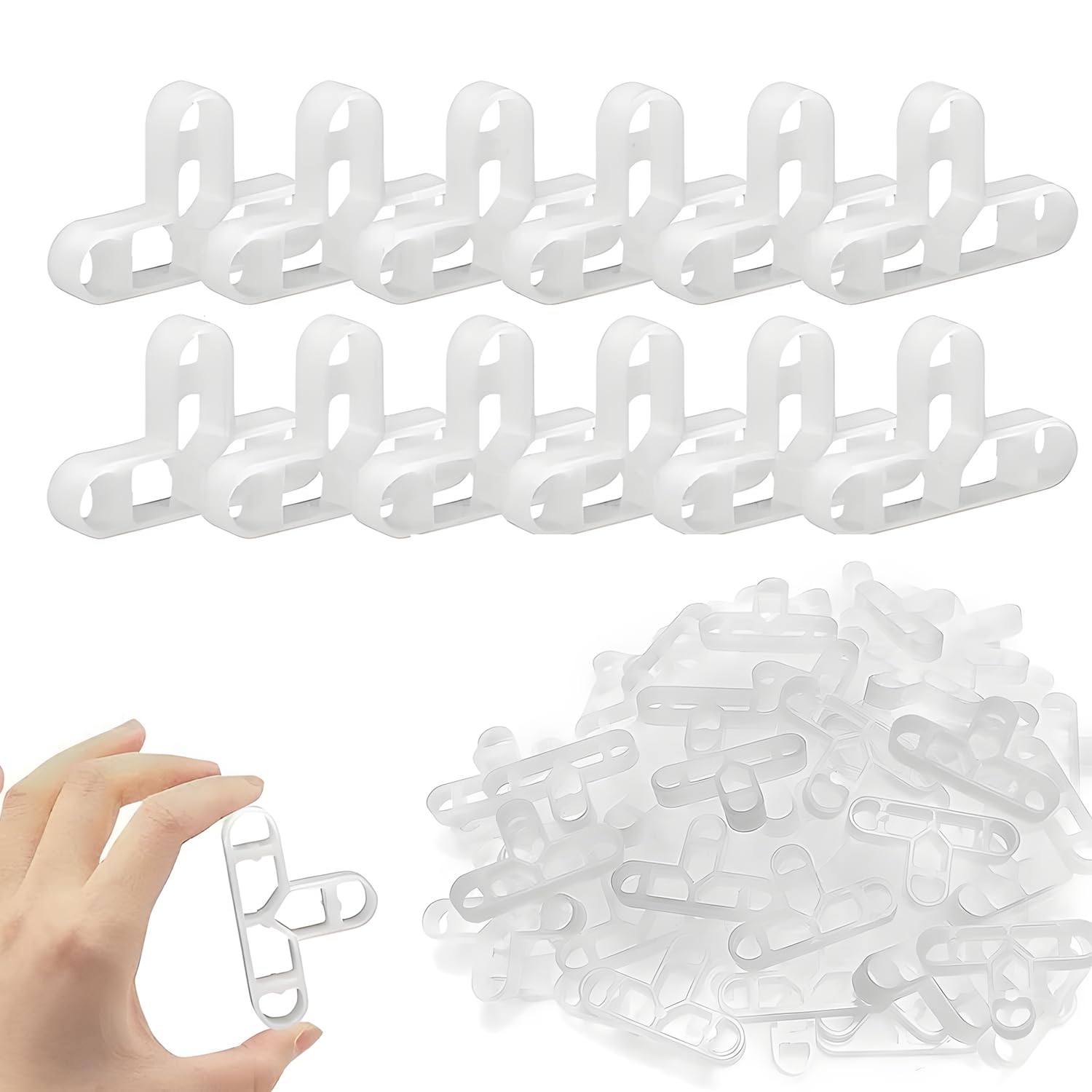 300-Piece Tile Spacer Kit, 10mm T-Shaped Plastic Spacers for DIY Paving, Tiling, and Wall Leveling Projects