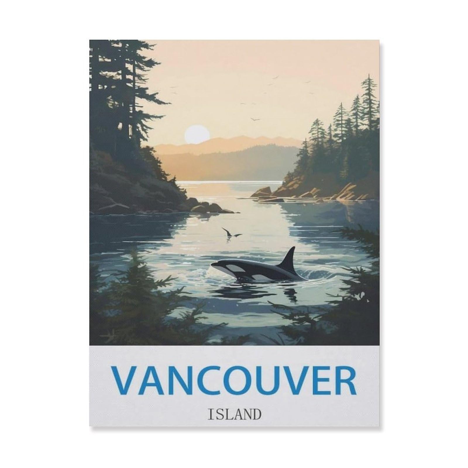 Vancouver Island，Funny Toilet Poster Sign, Vintage Metal Tin Sign, Bathroom Poster, Bathroom Decor, Home Wall Decor Art Tin Sign Plaque(20x30cm）8x12 inch-EF4