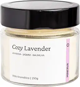 Vela Aromatica Artesanal Perfumada - 150g - Minerva Candles (Cozy Lavender)