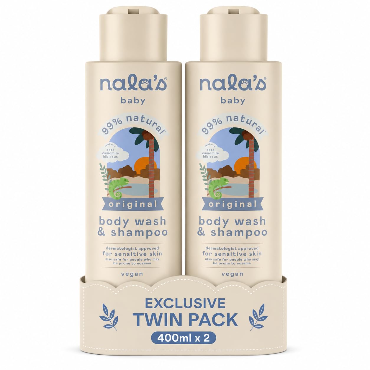Nala’s Baby Original Coconut Body Wash & Shampoo Twin Pack 2 x 400ml