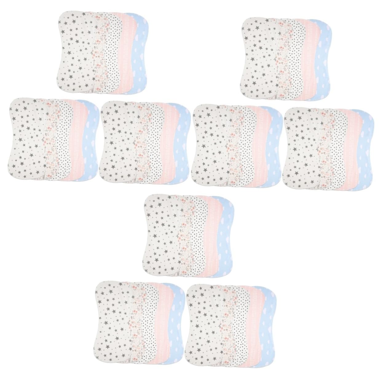 ibasenice 3sets Infant Spucktücher Baby Lätzchen Neugeborenen Baumwolle Handtuch Sanfte Material Für Kleinkinder 5 Stücke * 3