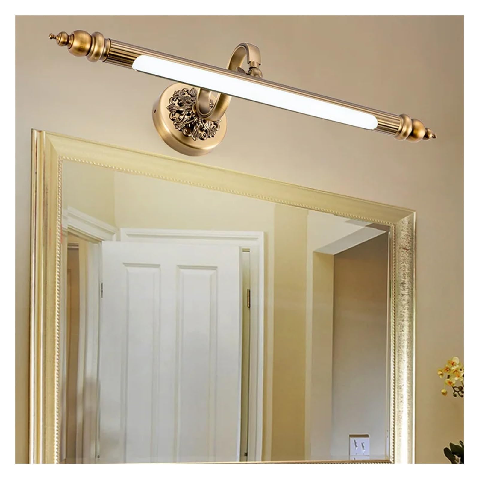 Lampa ścienna, Retro światło lustrzane kinkiet, kinkiet łazienkowy 51cm 61cm 71cm 8W 10W AC85-265V, oświetlenie wewnętrzne wystrój pokoju kinkiety ścienne do sypialni(2700-3500K,61cm)