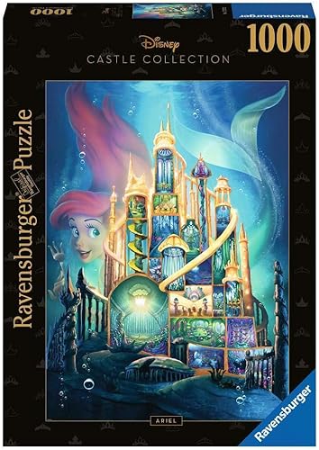Ravensburger Disney Castle Collection - Castillos de Disney Ariel - Rompecabezas de 1000 piezas para adultos - 17337 - Cada pieza es única la
