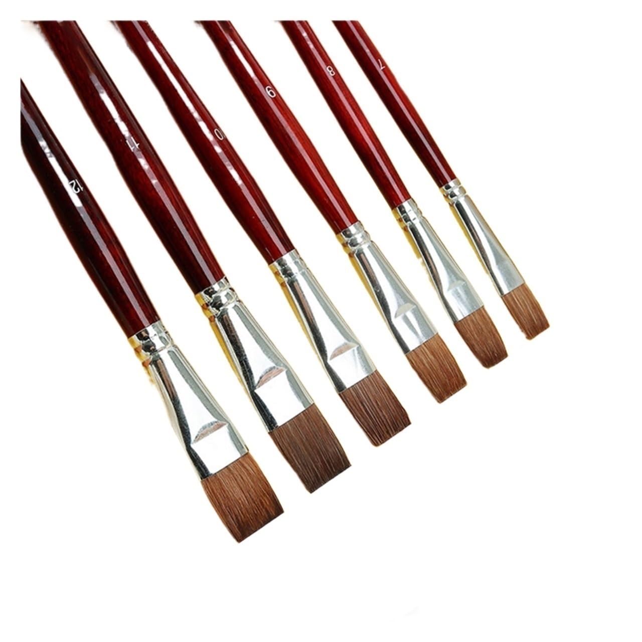 XBTGS Set di 6 pennelli per pittura a olio, con setole in acrilico, per disegno artistico, pittura dedicata, stella a cinque punte a forma di stella a 5 punte, come mostrato, stella a cinque punte