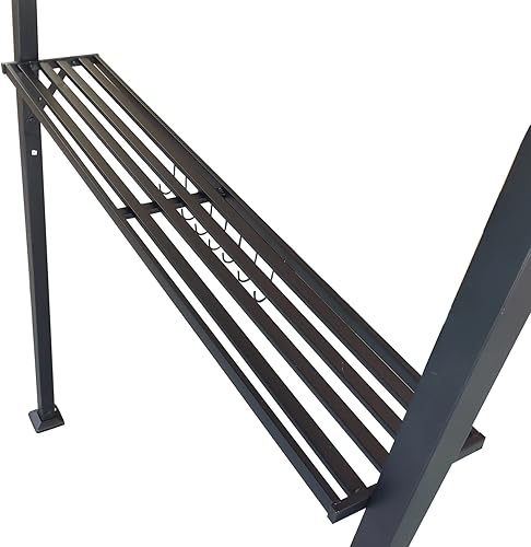 Miniatura 7 de Gazebo de parrilla de 8 x 5 pies, carpa de parrilla para parrilla al aire libre, kiosco de barbacoa de doble nivel con marco de acero, dos estantes,