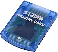 Vista 5 de Mekela Tarjeta de memoria de 512 MB 8192 bloques compatible con Wii Gamecube Game Cube NGC GC azul