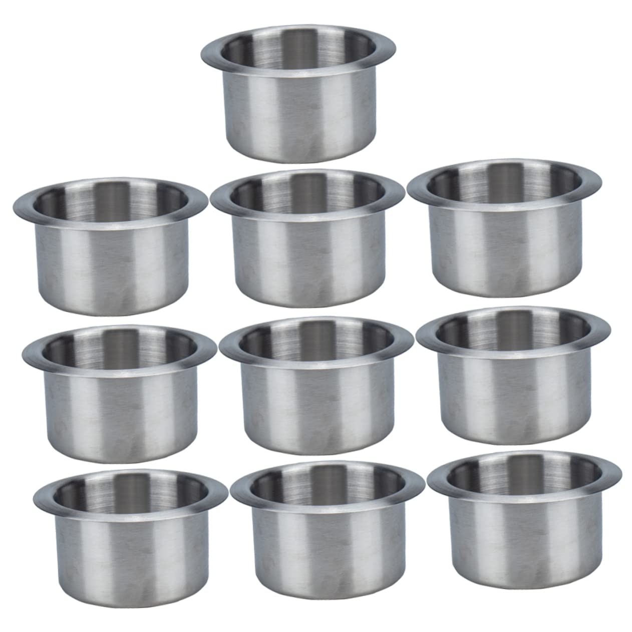 Porte-gobelet INOX Argenté Lot de 10, Camping-Cars 8, 5x5, 5cm