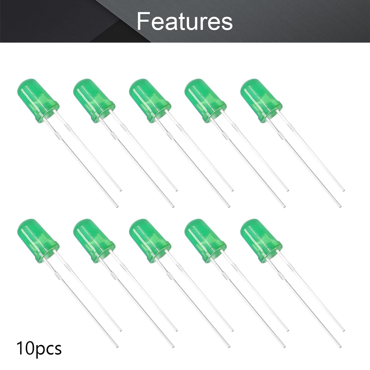 Othmro Grüne LED Dioden 5mm - 100 Stück Superhelle Leuchtdioden 3-3,2V