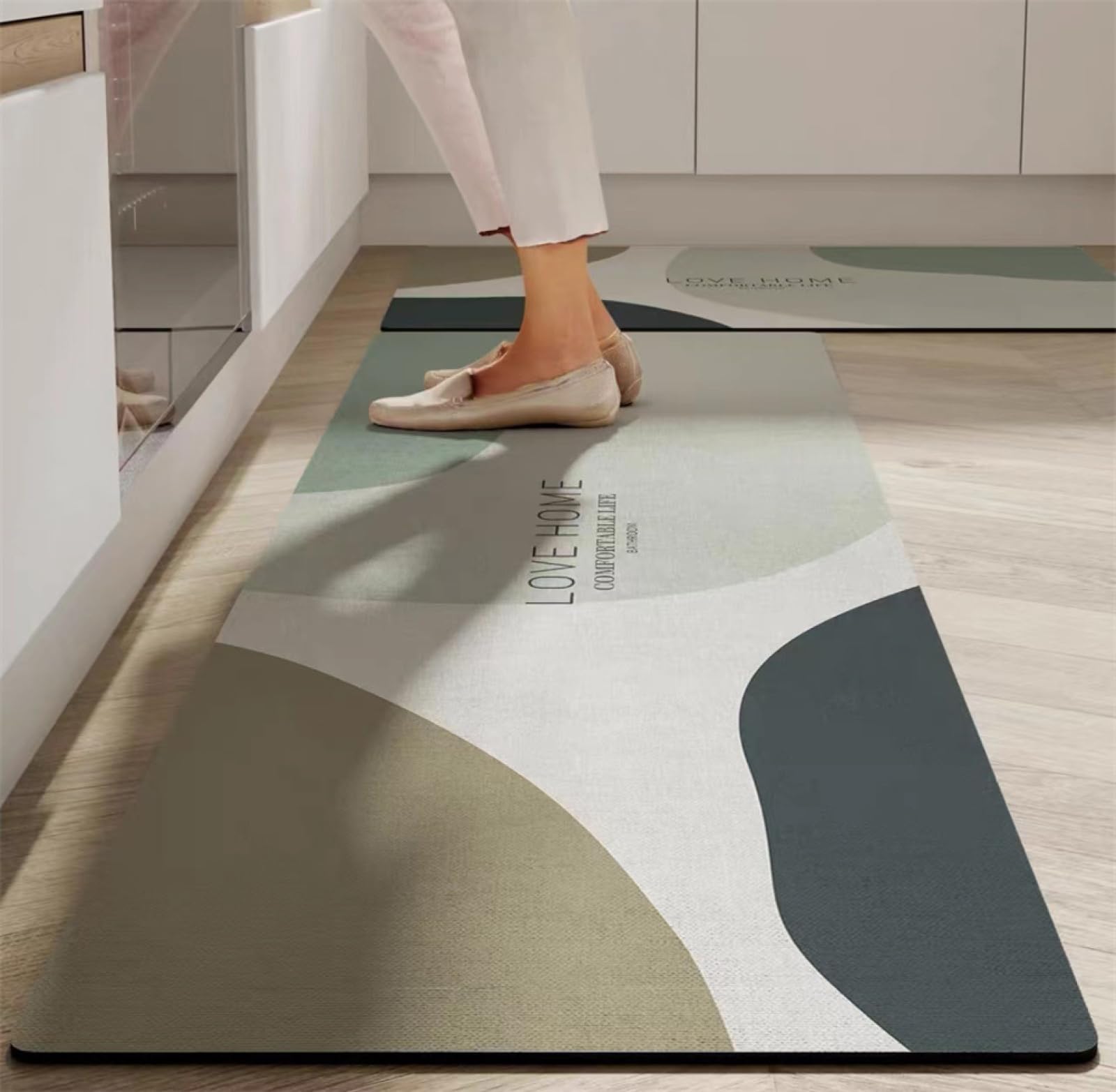 Tapis de cuisine antidérapant lavable 40x60 cm pour sol de cuisine et salon