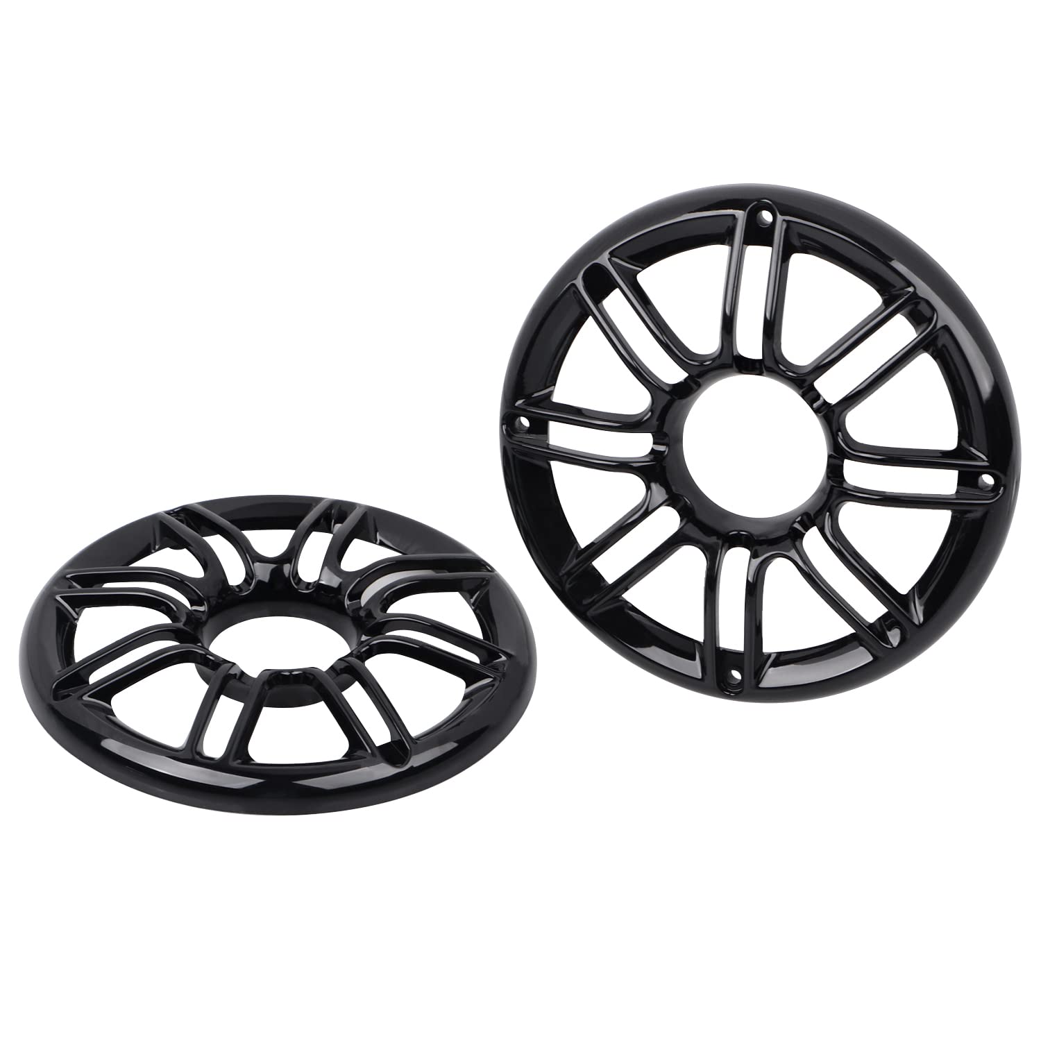 XMMT ABS Motorcycle Audio Rear Speaker Grills Fairing Cover for Harley Touring Electra Glide Street Glide Ultra Limited 1998-2013, Black