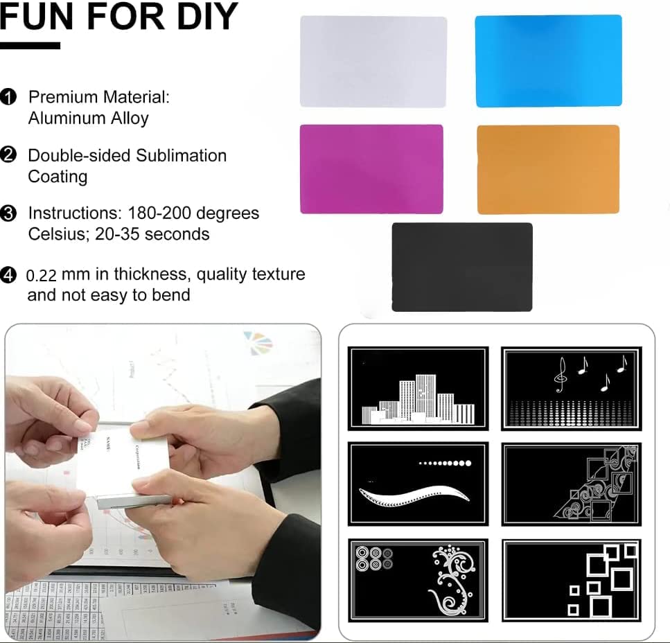50pcs Blank Engraved Aluminium Cards - Image 3