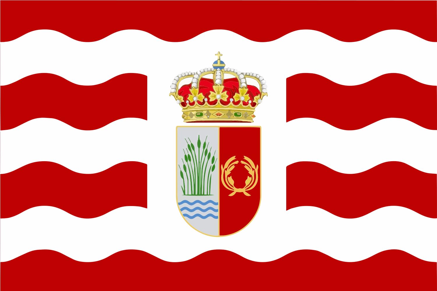 Drapeau Large Yuncler Castilla-La Mancha grand pavillon pour mairie et extérieur