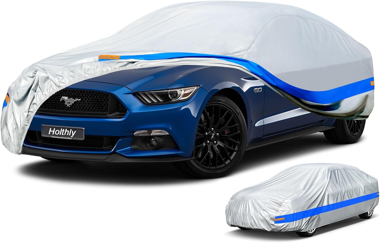 Autoabdeckung Wasserdicht AtmungsaktivAuto-Abdeckplane f r VollgarageRegenSonneStaub und UV-Schutz.Autoplane passend f r Chevrolet CamaroFord Fusion/Mustangusw.3XL-0