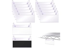 ELEMGULY 30PCS Plastic Wire Basket Labels, Perfect for Home, Market and Store