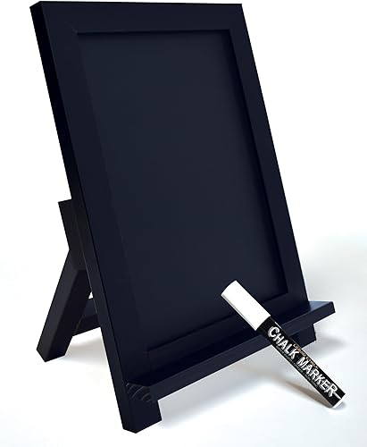 Miniatura 8 de Better Office Products Letrero enmarcado de pizarra de mesa, 9.5 x 14 pulgadas, marco de madera rústica, pizarra magnética pequeña, reborde