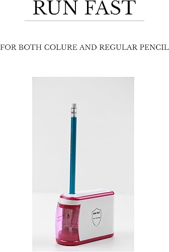 Miniatura 6 de Diseño de sacapuntas eléctrico Run Fast para estudiantes (rosa)