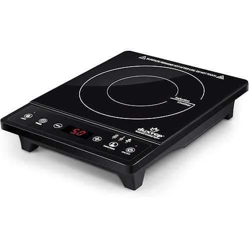 Duxtop Portable Induction Cooktop, Countertop Burner, Induction Burner with Timer and Sensor Touch, 1800W 8500ST E210C2