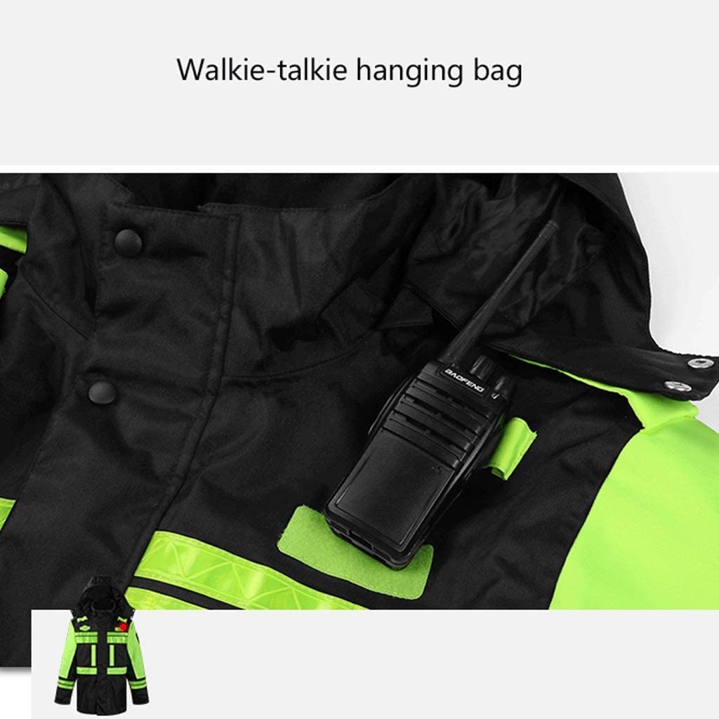 Chaleco Reflectante Traje reflectante impermeable, chaqueta de color negro de color negro oxford Chalecos De Seguridad