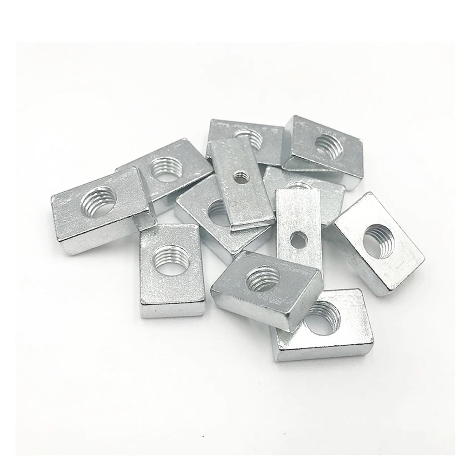Tuercas rectangulares de acero inoxidable, Tuercas rectangulares M3-M8, 10/50 unidades, acero al carbono galvanizado, perfil de aluminio, accesorio(50pcs,M6x20x13x4)