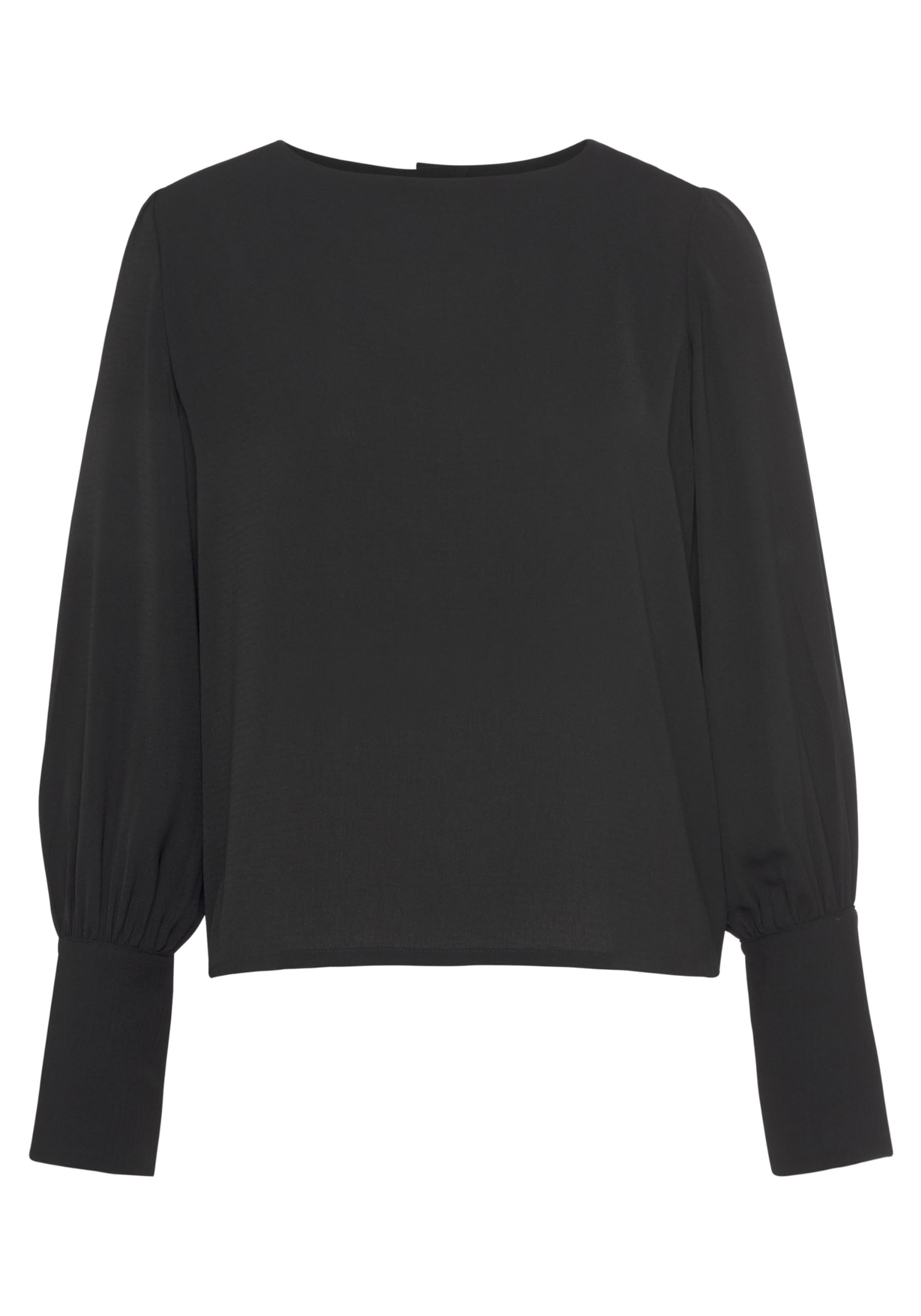 LASCANA Langarmbluse Damen, Gr. 38, schwarz
