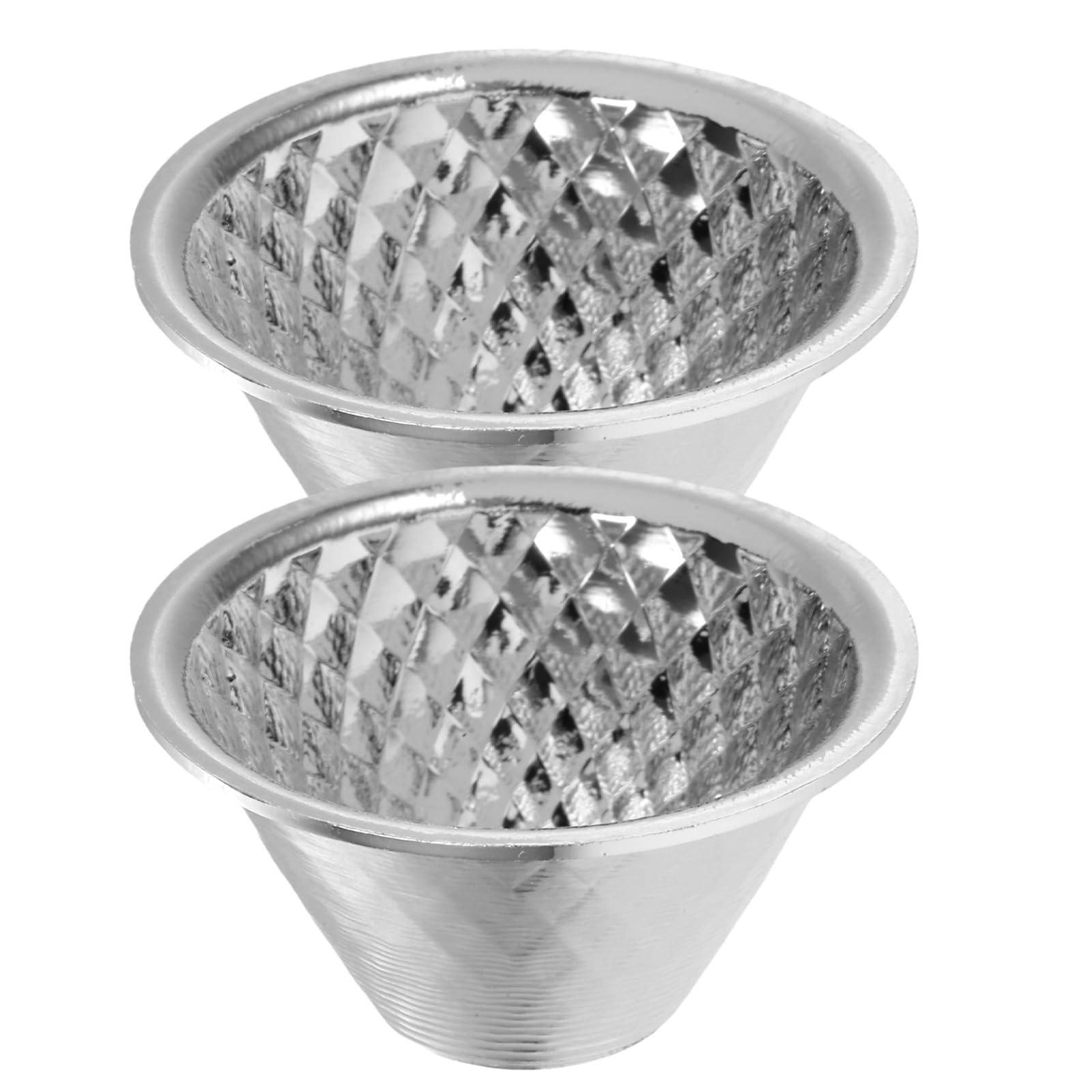 2 Stück Aluminium Taschenlampenlinse Reflektorbecher LED Lichtreflektor Zubehör mit Fokussiertem Lichtstrahl für Wandern und Notfälle