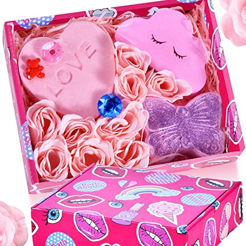 Bath Bomb Gift Set - Handmade All Natural Essential Oil and Organic Bath Bomb, Perfect for Bubble & Spa Bath, Best Gift Idea for Christmas, Valentine's Day, Mother's Day