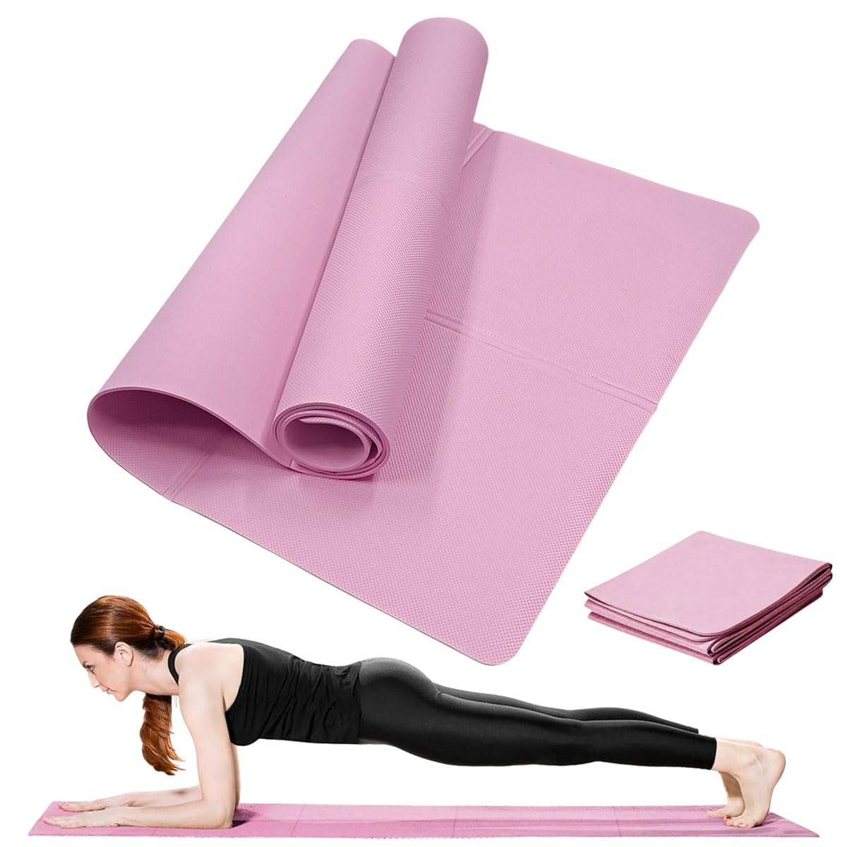 DoYourFitness Tappetino yoga antiscivolo | Per principianti e utenti avanzati | Spessore 1,0 cm | 183cm x 61cm [arancione