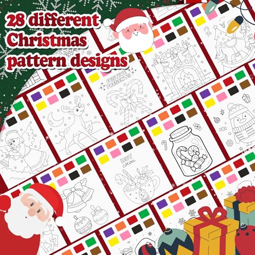 Image of Yeolepor Christmas Crafts for Kids Toddlers Paint with Water Book & Sticker