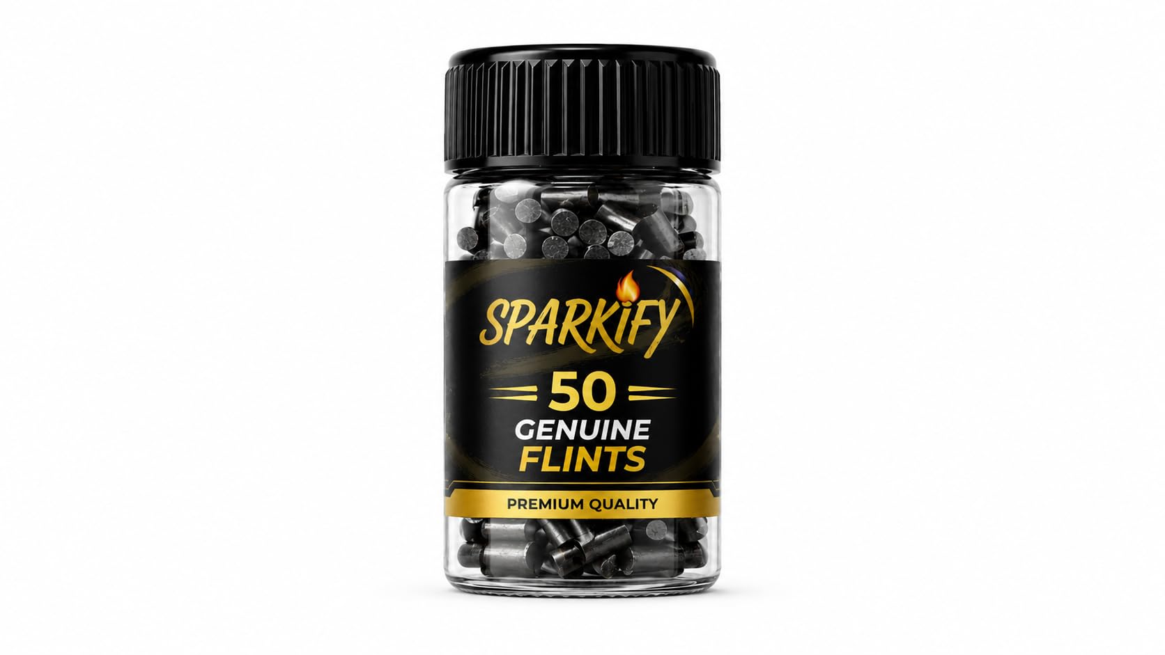 Genuine Lighter Flints - Pack of 50 (Black) | Strong Spark Flint Stones | Compatible with Zippo, Kerosene, Oil & Flint Wheel Lighters | Lighter Repair Accessory-image-35